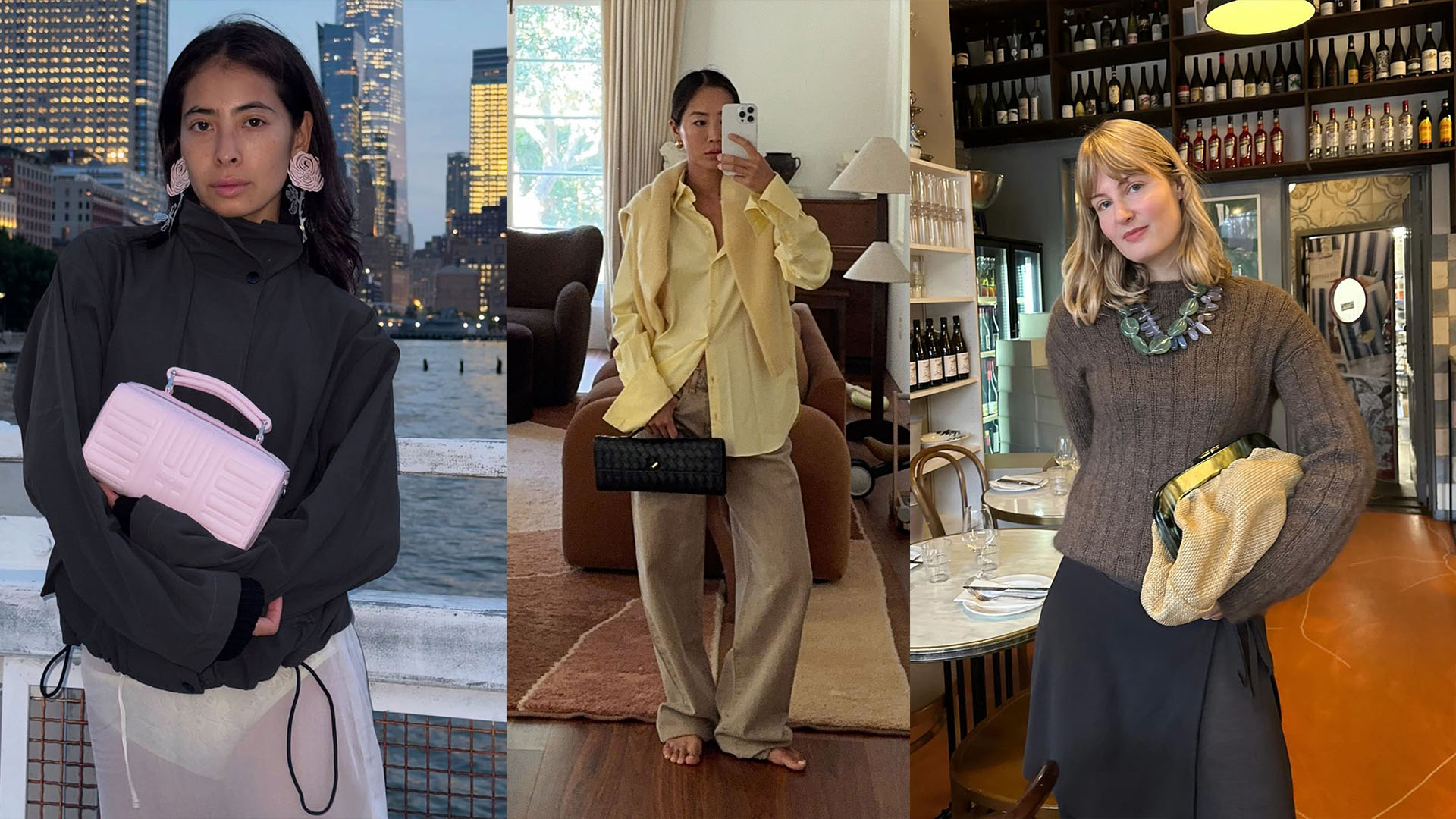 women holding clutch bags