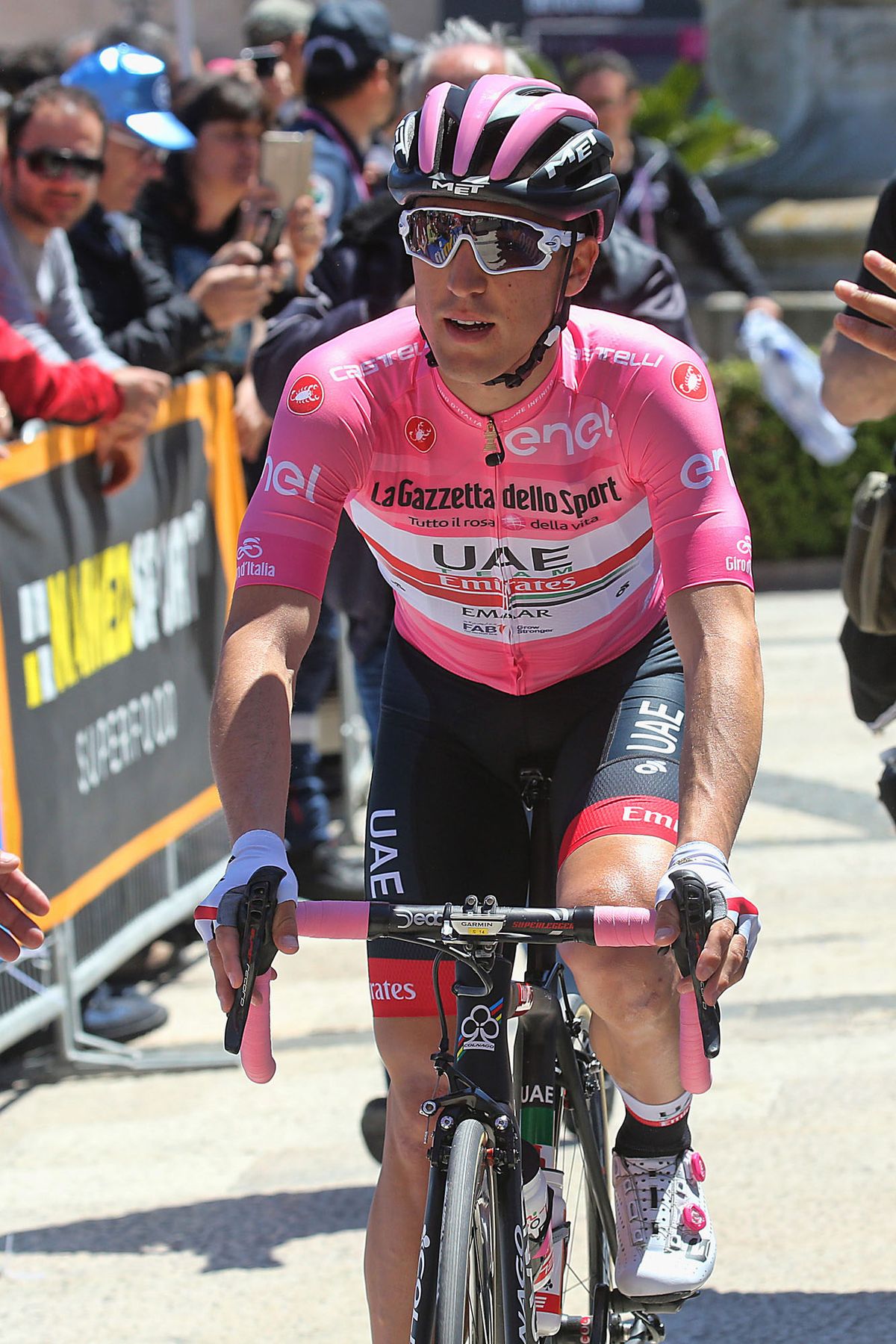 Valerio Conti (UAE Team Emirates) leads the Giro d'Italia into stage 7