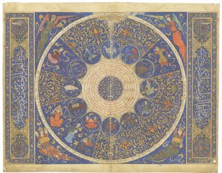 A 1411 drawing of a horoscope made for the grandson of Tamerlane, who was born on Apr. 25, 1384.