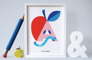 A is for Apple Print by illustrator Emily Forgot
