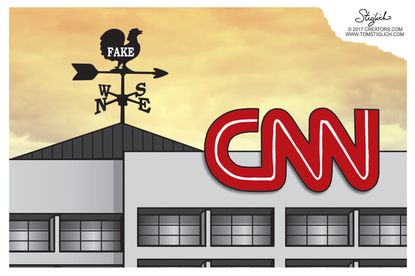 Political cartoon U.S. CNN fake news