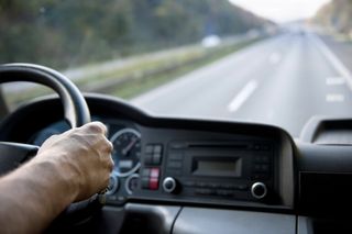 truck driver on highway