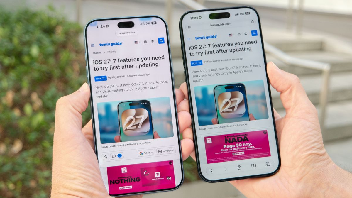 Apple iPhone 18 Pro and Pro Max shown in hand