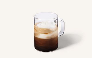 Picture of a glass mug of Starbucks Espresso Con Panna