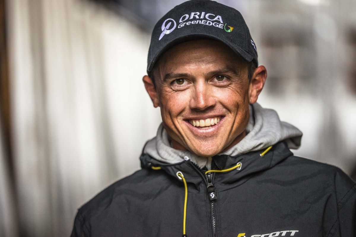 A smiling Simon Gerrans pre-race