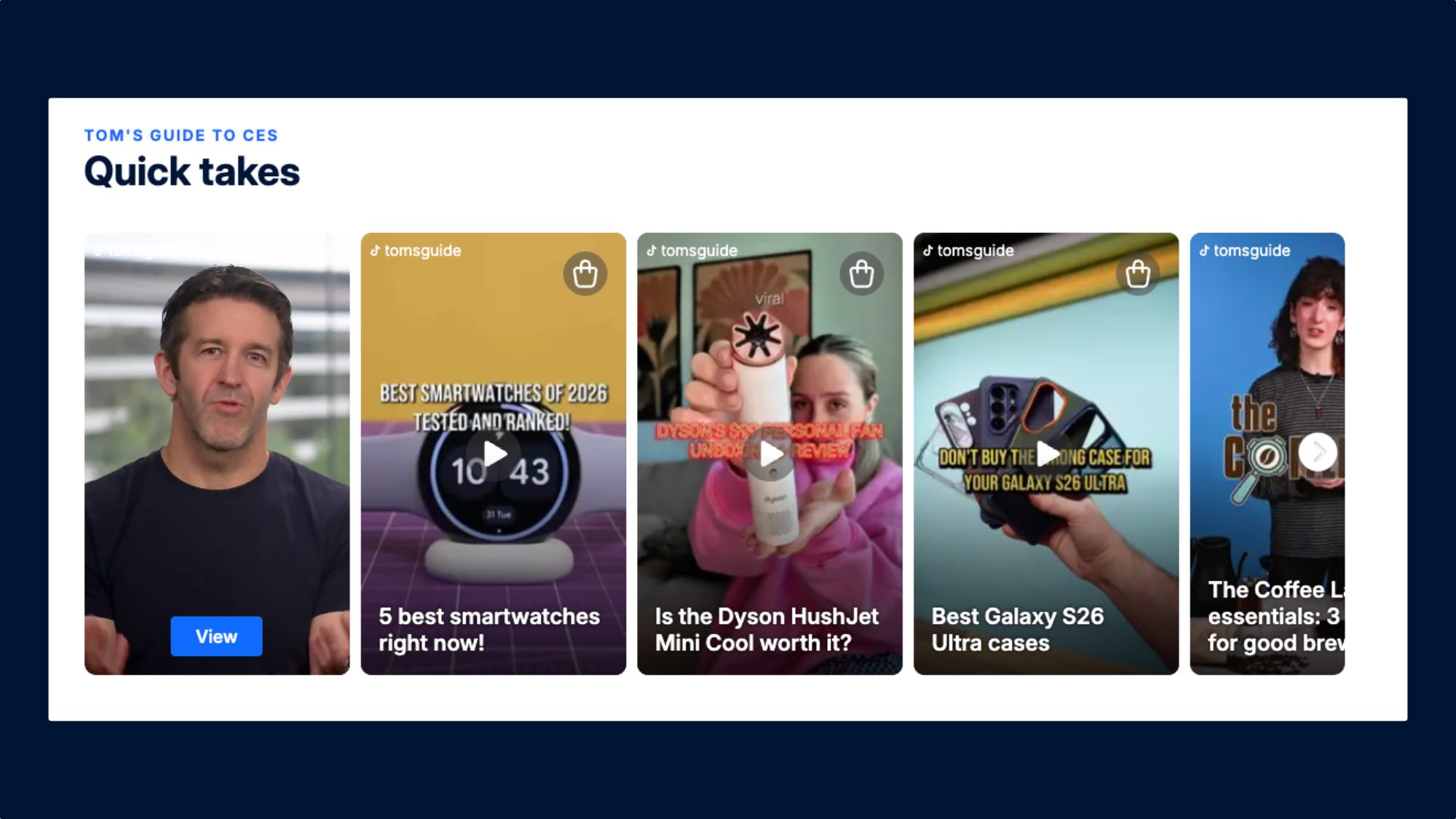 quick takes on Tom's Guide