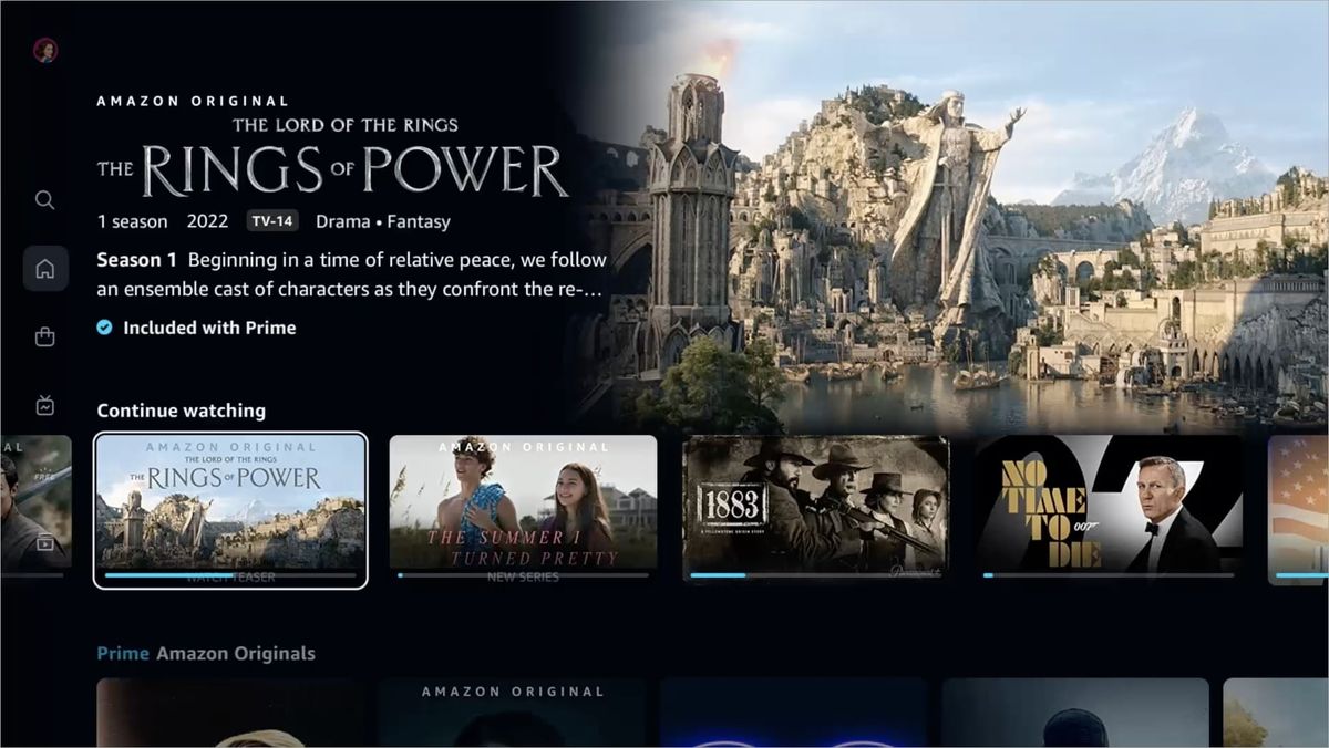 Prime Video menu update