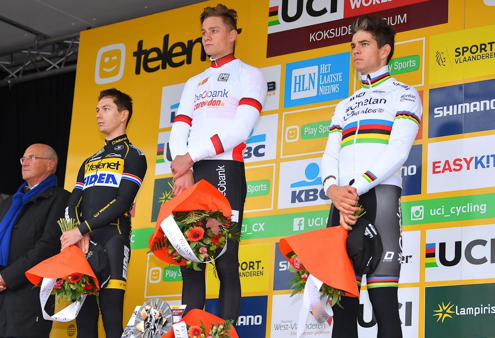 Lars van der Haar, Mathieu van der Poel and Wout van Aert