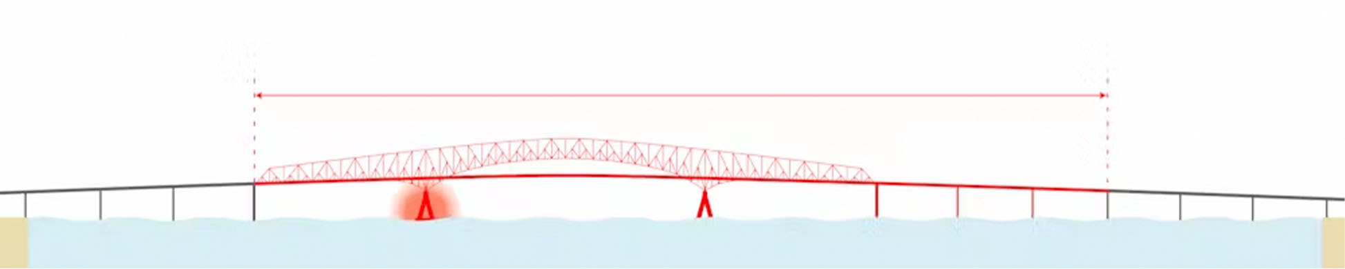 Illustration of Francis Scott Key Bridge of Baltimore.