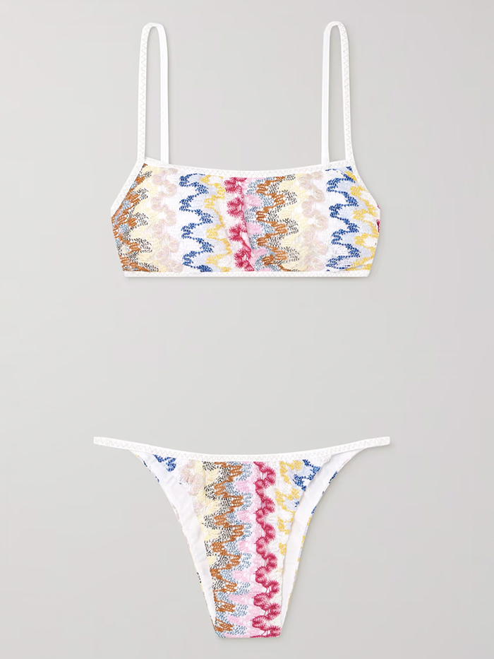 MISSONI, Mare Metallic Crochet-Knit Bikini