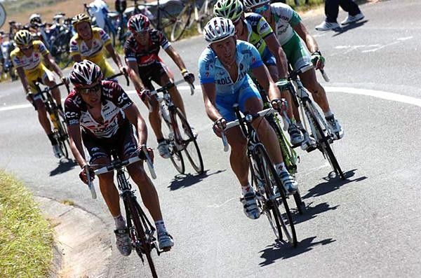 Tin-Tin Davide Rebellin (Gerolsteiner) was in the thick of the action.