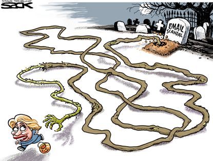 Political cartoon U.S. Hillary Clinton email scandal