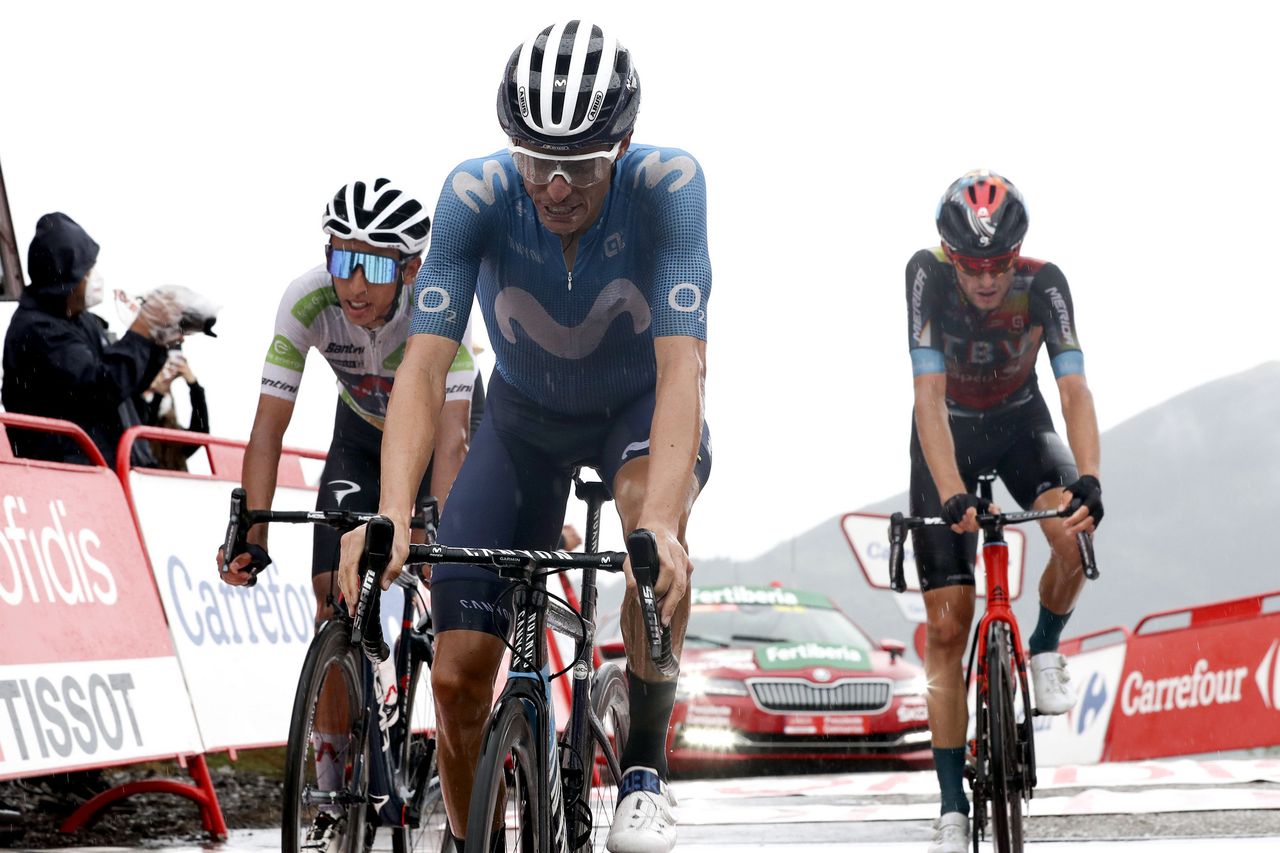 Vuelta Espana 2021 - 76th Edition - 17th stage Unquera - Lagos de Covadonga 185,8 km - 01/09/2021 - Enric Mas (ESP - Movistar Team) - photo Luis Angel Gomez/BettiniPhoto&Acirc;&copy;2021