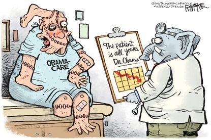 Political Cartoon U.S. Obamacare GOP health care