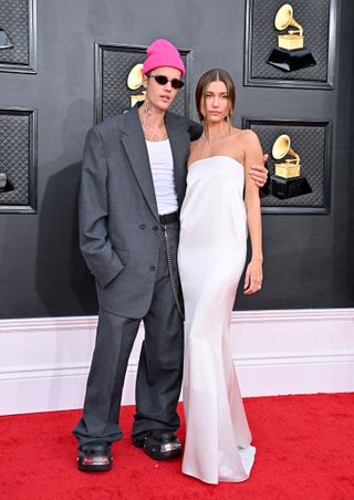 red carpet - Hailey Bieber and Justin Bieber