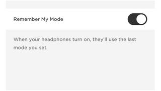 Remember My Mode setting on Bose QC Ultra Headphones