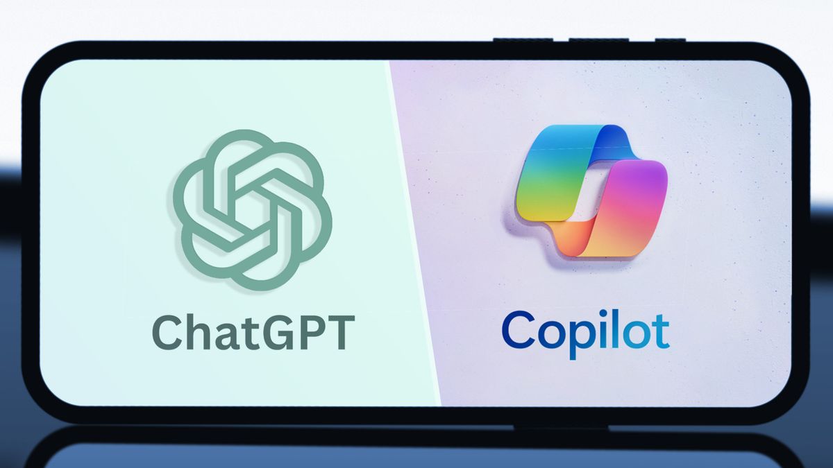 logos of ChatGPT and Copilot