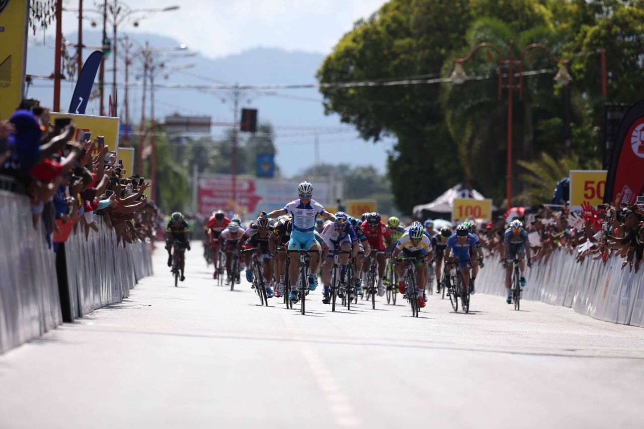 Andrea Guardini had plenty of time to celebrate