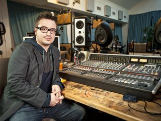 Rik Simpson and the SSL Matrix at Coldplay's Beehive studio.