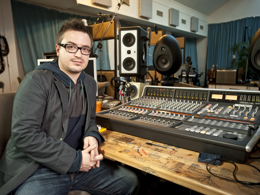 Rik Simpson and the SSL Matrix at Coldplay&#039;s Beehive studio.