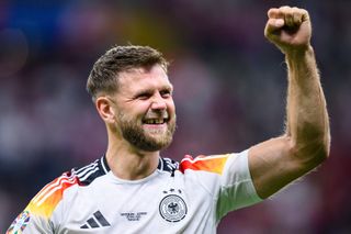 Niclas Fullkrug celebrates after Germany's victory over Switzerland in the group stage of Euro 2024