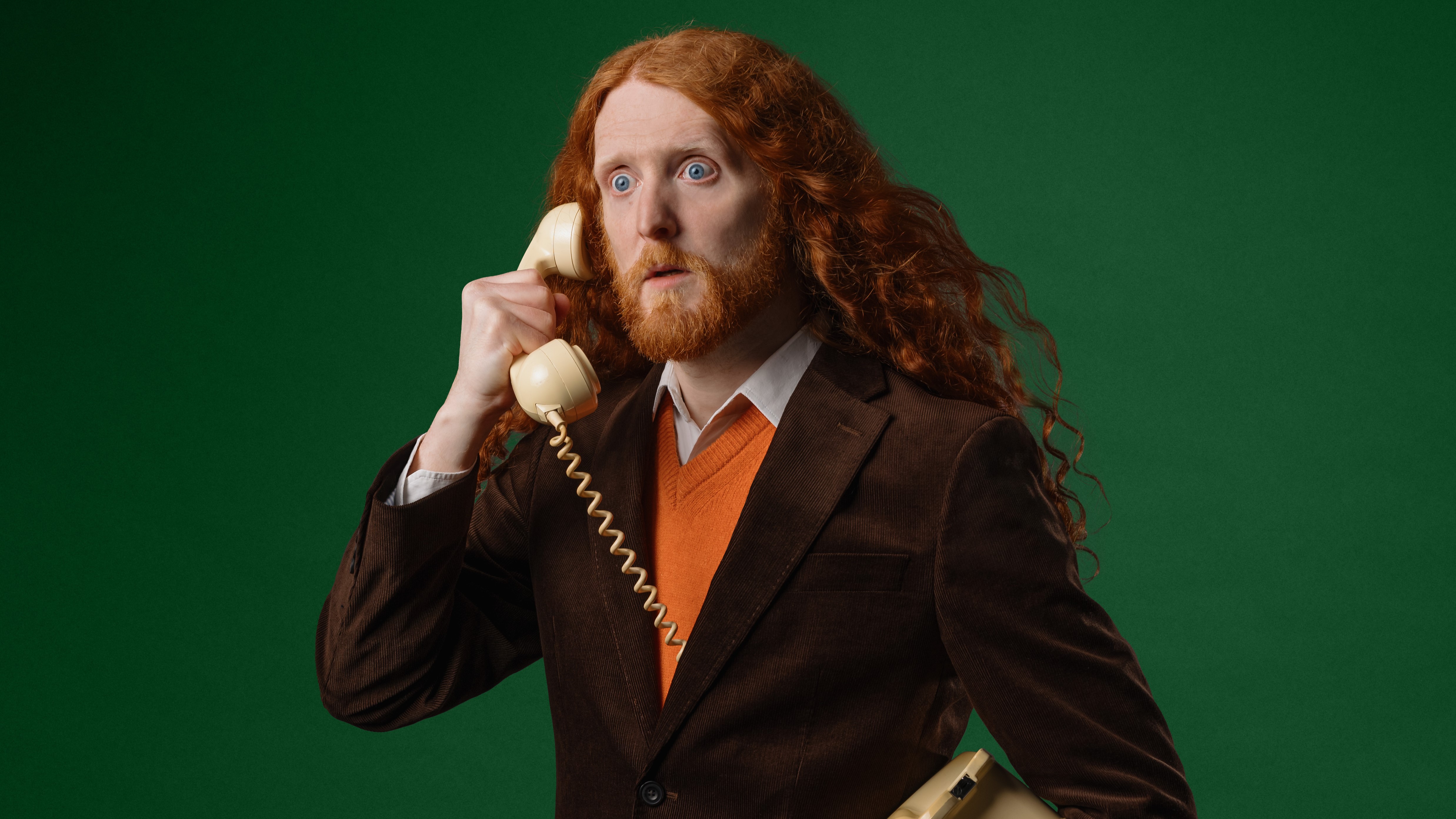Alasdair Beckett-King on the phone