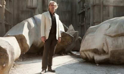 The new Skyfall trailer introduces us to a candidate for scariest Bond villain ever, played by a blonde, leering, and creepy Javier Bardem.