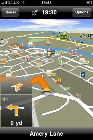 Navigon mobile navigator on iphone