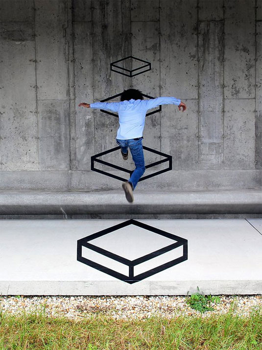 Geometric street art