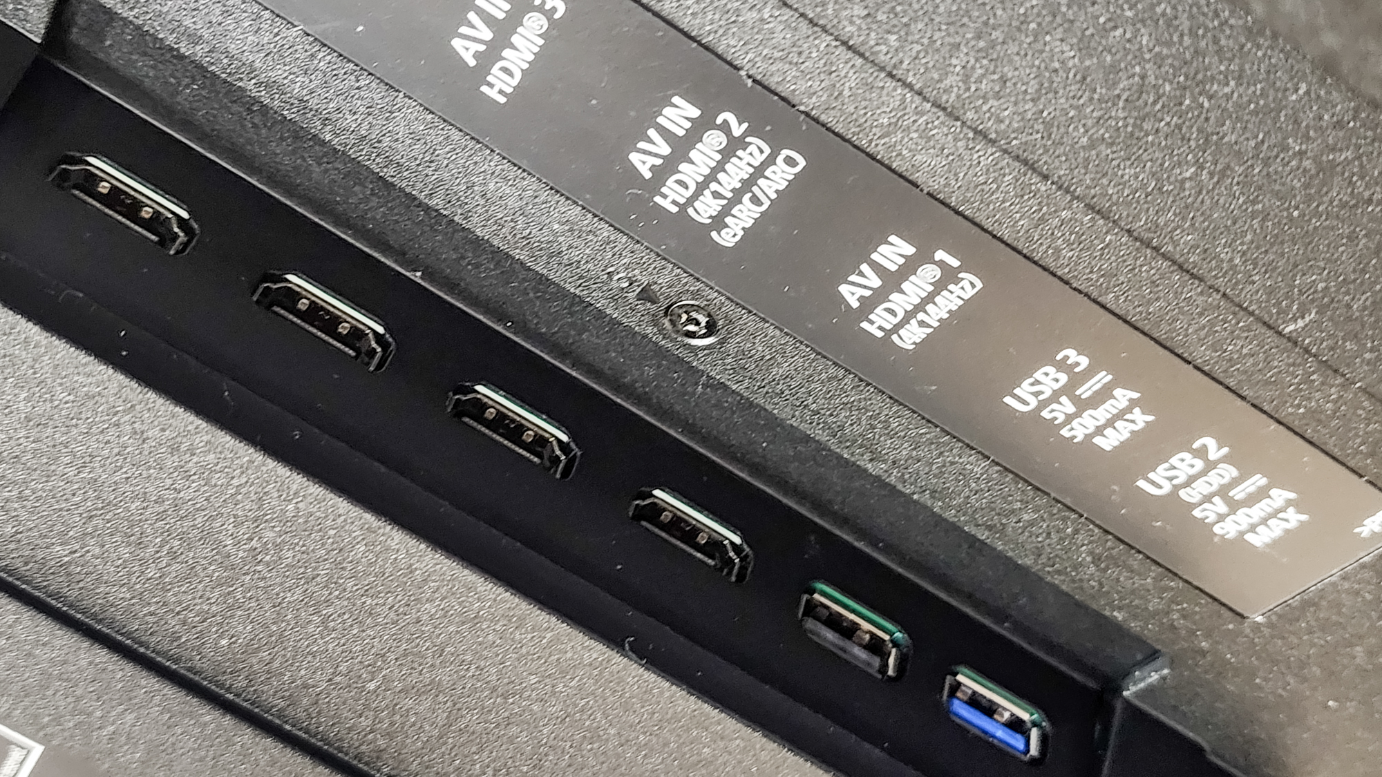 The ports on a Panasonic Z95B OLED TV.