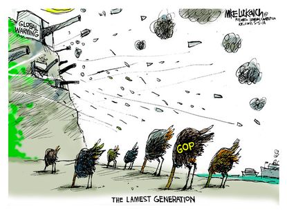 Editorial cartoon global warming GOP