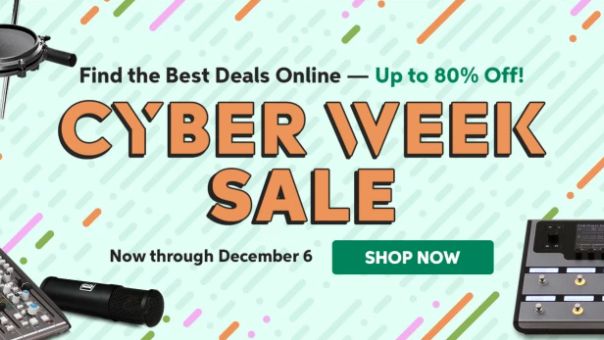 Sweetwater just launched its Cyber Week sale and savings are now up to a crazy 80% on guitar gear