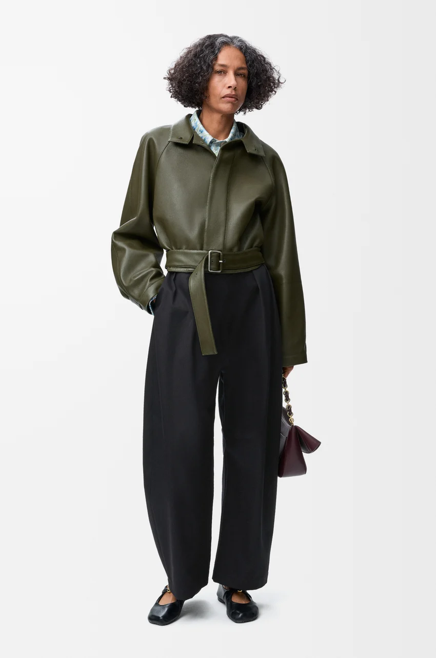Loewe, Barrel Trousers in Cotton and Silk