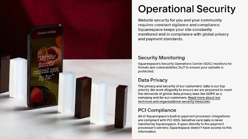Squarespace operational security page