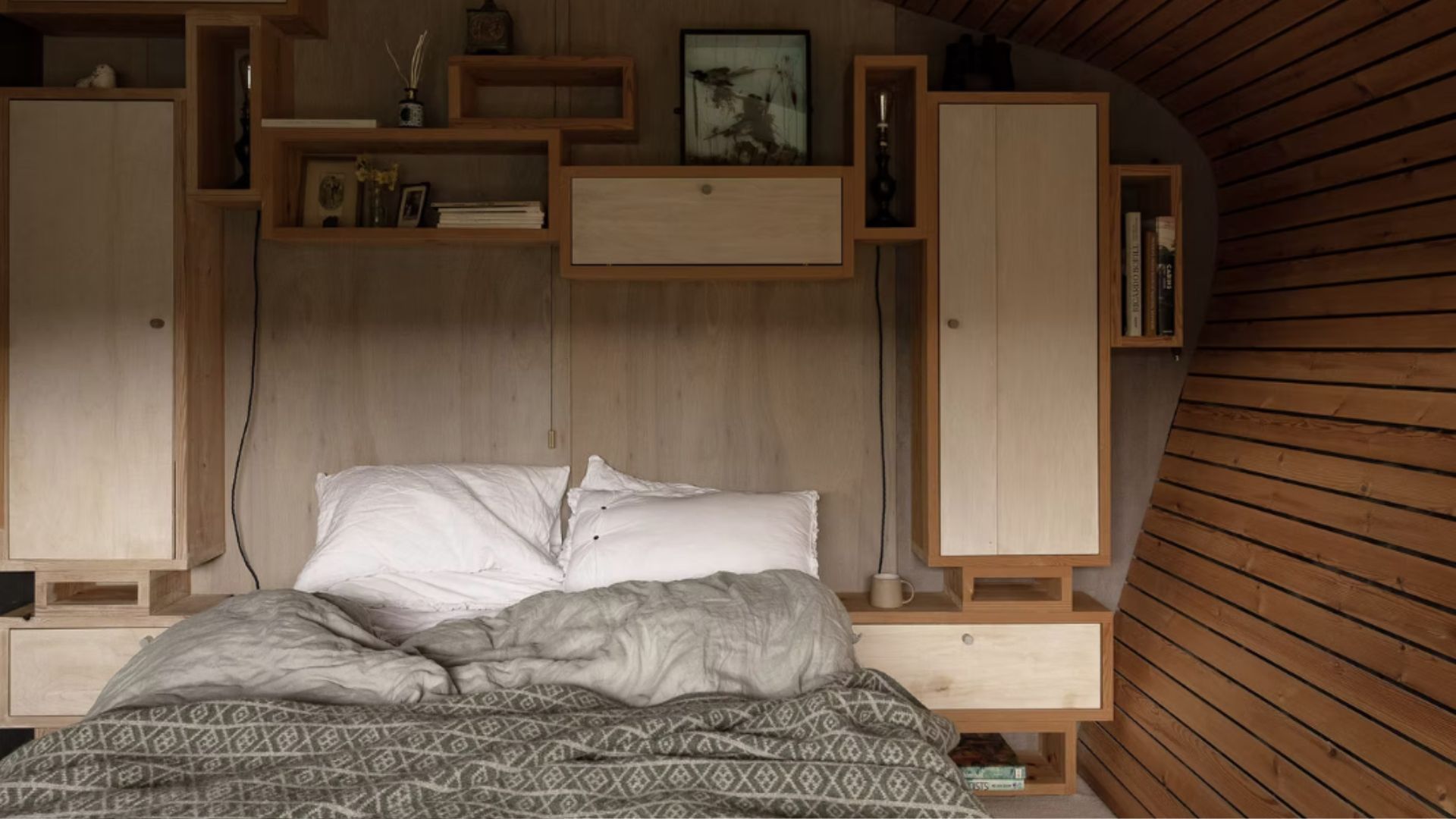 Bed made in the Hergest Lee Cabin