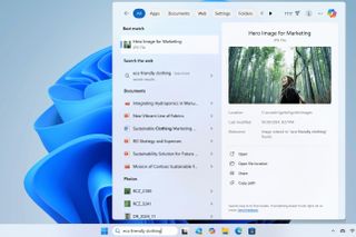 Windows 11 Improved Search in action