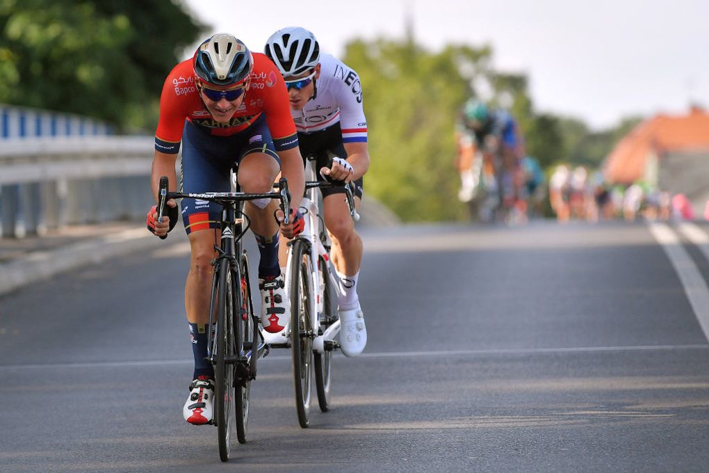 Matej Mohoric and Ben Swift during stage 1 at Tour de Pologne