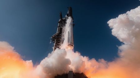 SpaceX's first Starship V3 vehicle launches on a test flight on May 22, 2026.