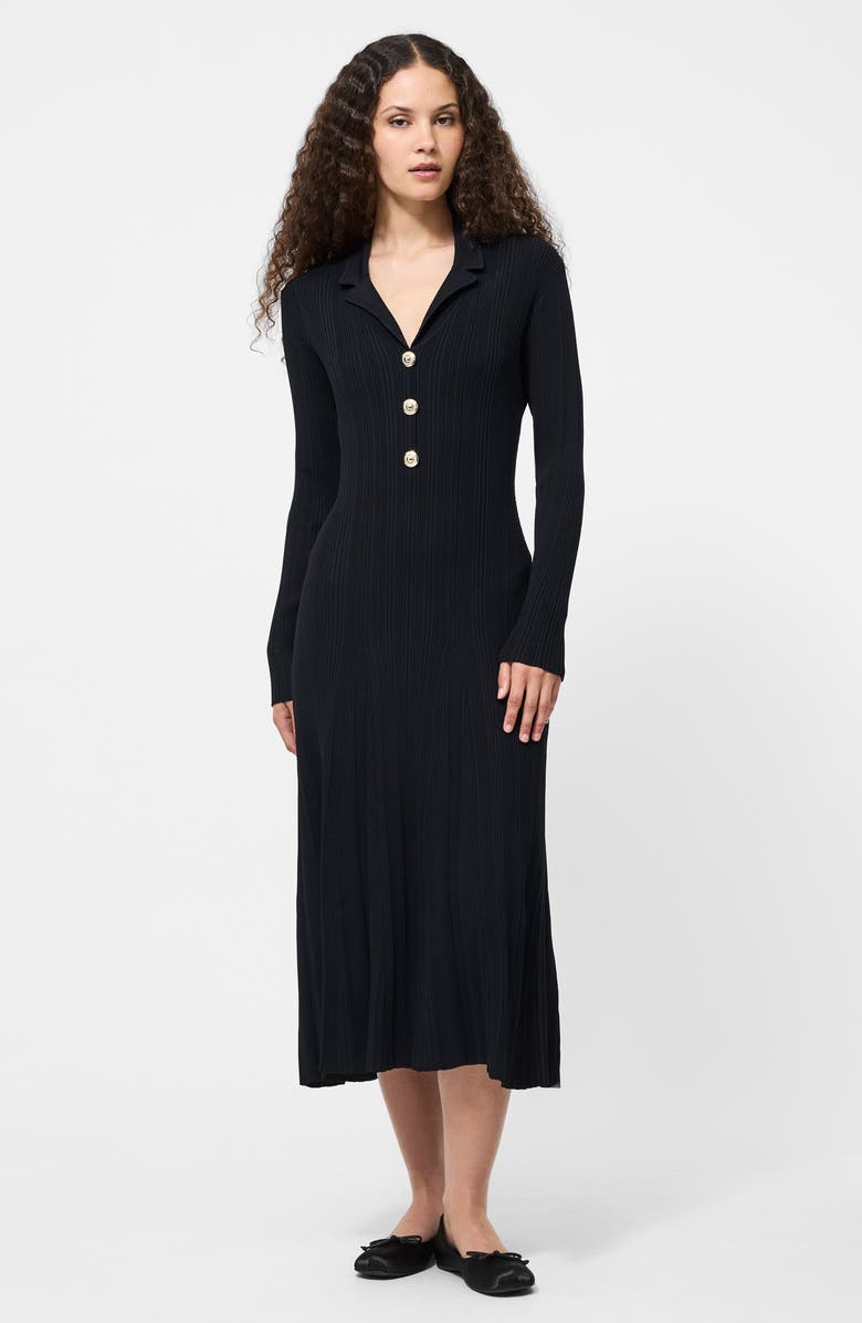 Long Sleeve Rib Knit Maxi Dress