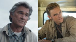 Kurt Russell and Wyatt Russell as their respective versions of Lee Shaw in Monarch: Legacy of Monsters