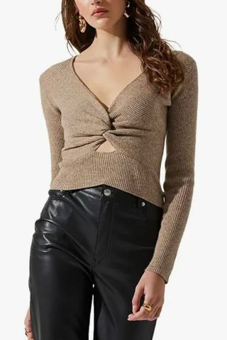 Astr the Label Women's Rylee Sweater, Taupe