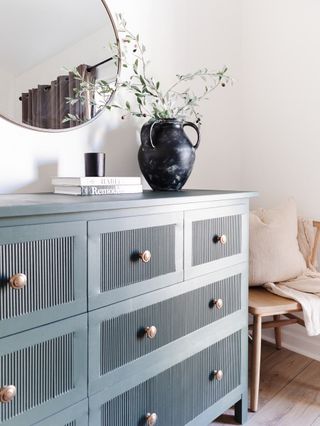 best Ikea products IKEA dresser hack turning a Hemnes into a chic green fluted piece