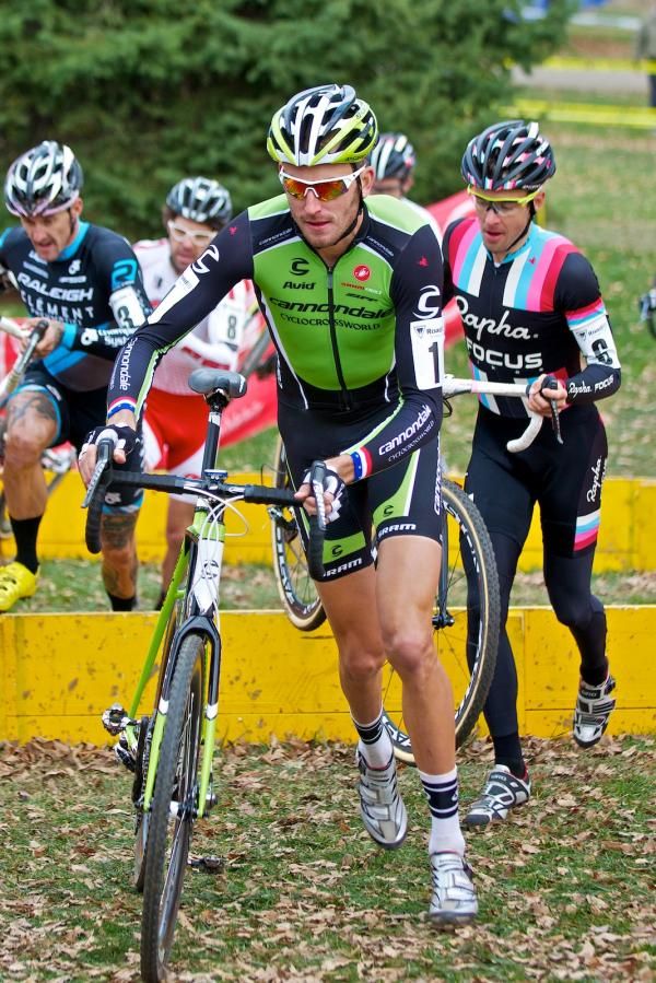 Ryan Trebon leads the group early in the Harbin Park International