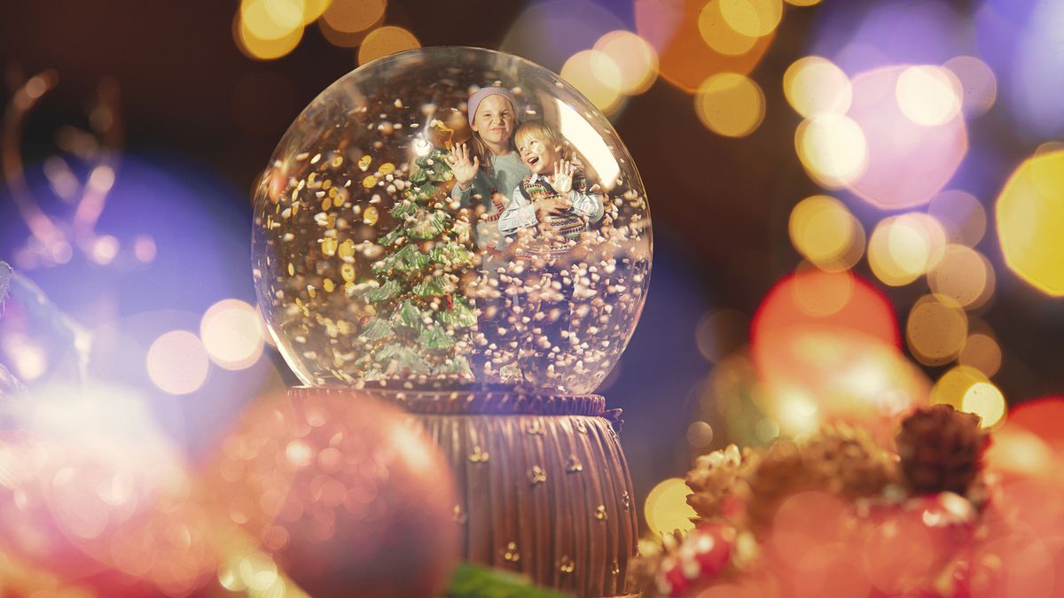 Create a fun snow globe composite in Photoshop this Christmas with these free start images