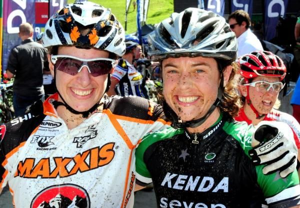 Lea Davison and Mary McConneloug were together the whole race