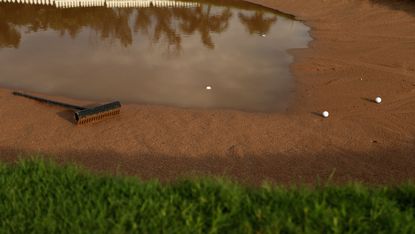 If you measure from here and touch the sand will it be a penalty?