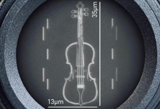 The world's smallest violin, printed in platinum by Loughborough University