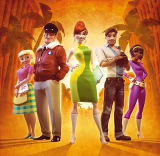 Andrew Hickinbottom’s '60s-styled characters for the game JetSet Secrets