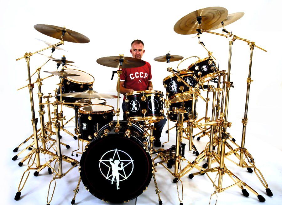 An exact replica of the kit that Neil Peart played during Rush's 30th anniversary tour.