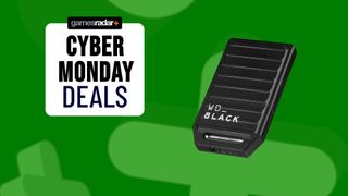WD Black C50 Cyber Monday image on a green background